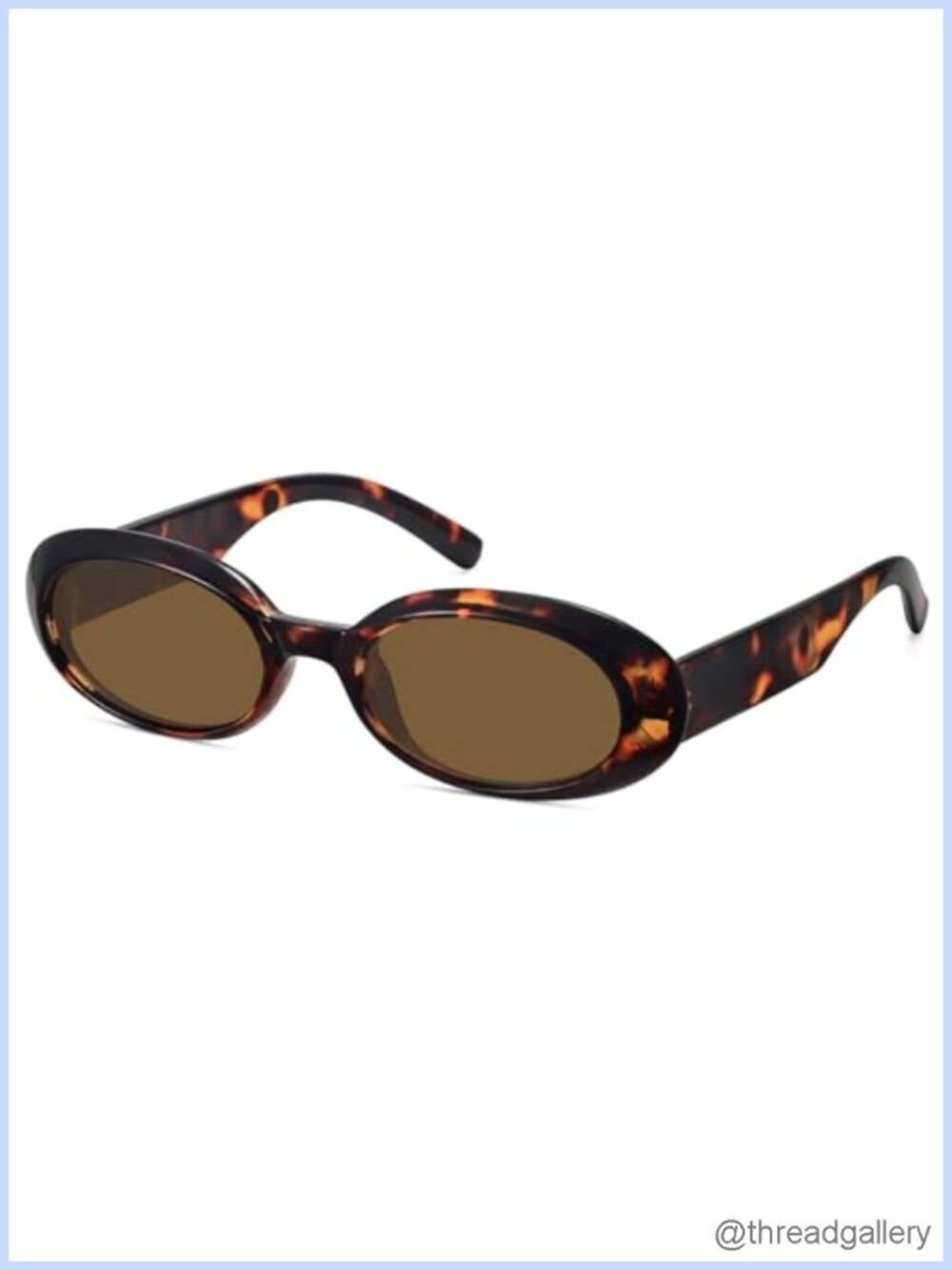 Retro Oval Sunglasses UV400 Full-Frame Plastic 90s Vintage